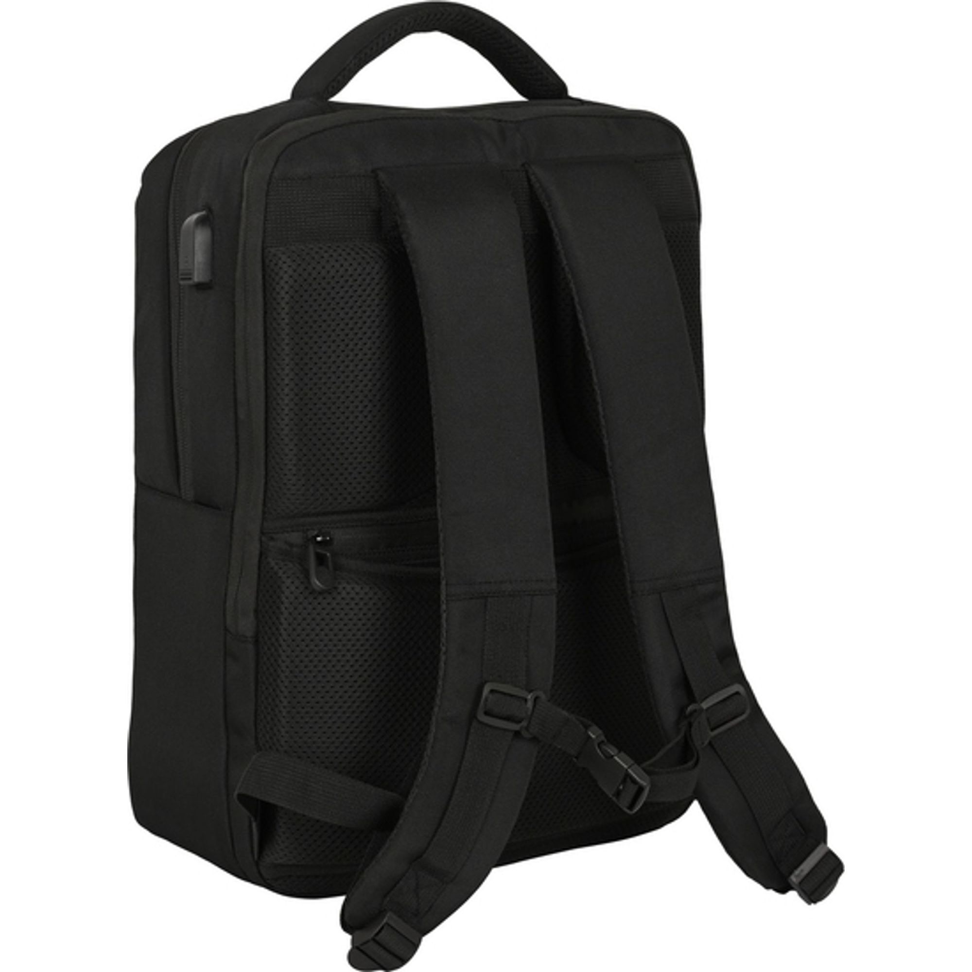 Mochila 2 bolsillos portatil 15,6+usb real madrid premium