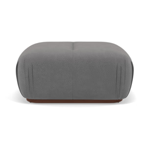 Penelope - pouf en velours texturé - Gris