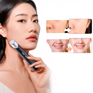 Instrumento de belleza 4 en 1 con luces LED, EMS y modo calor.