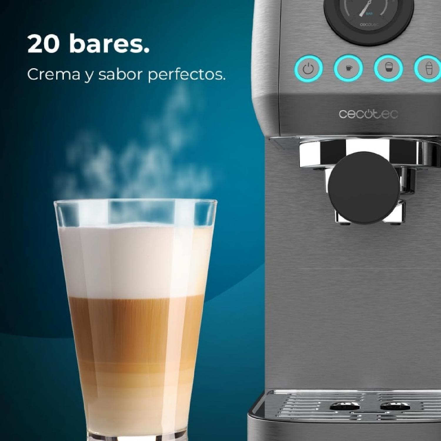 Macchine del caffè semiautomatiche Power Espresso 20 Steel Pro Latte Cecotec