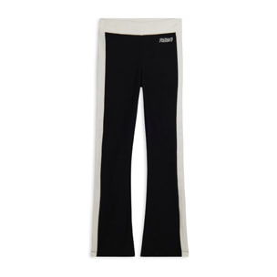 Pantaloni slim flare in felpa con bande laterali