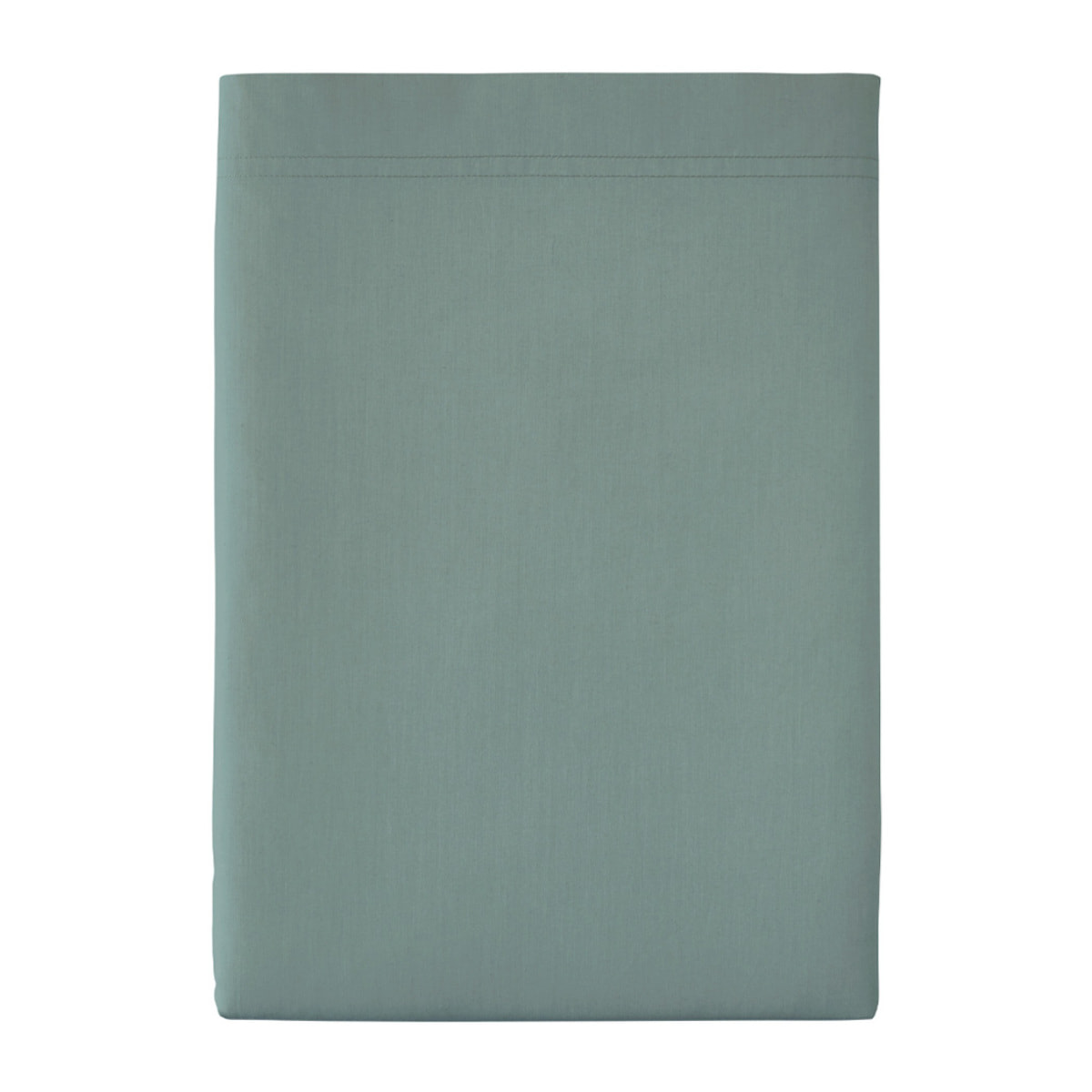 Drap plat uni en percale de coton, PREMIÈRE, Vert Agave