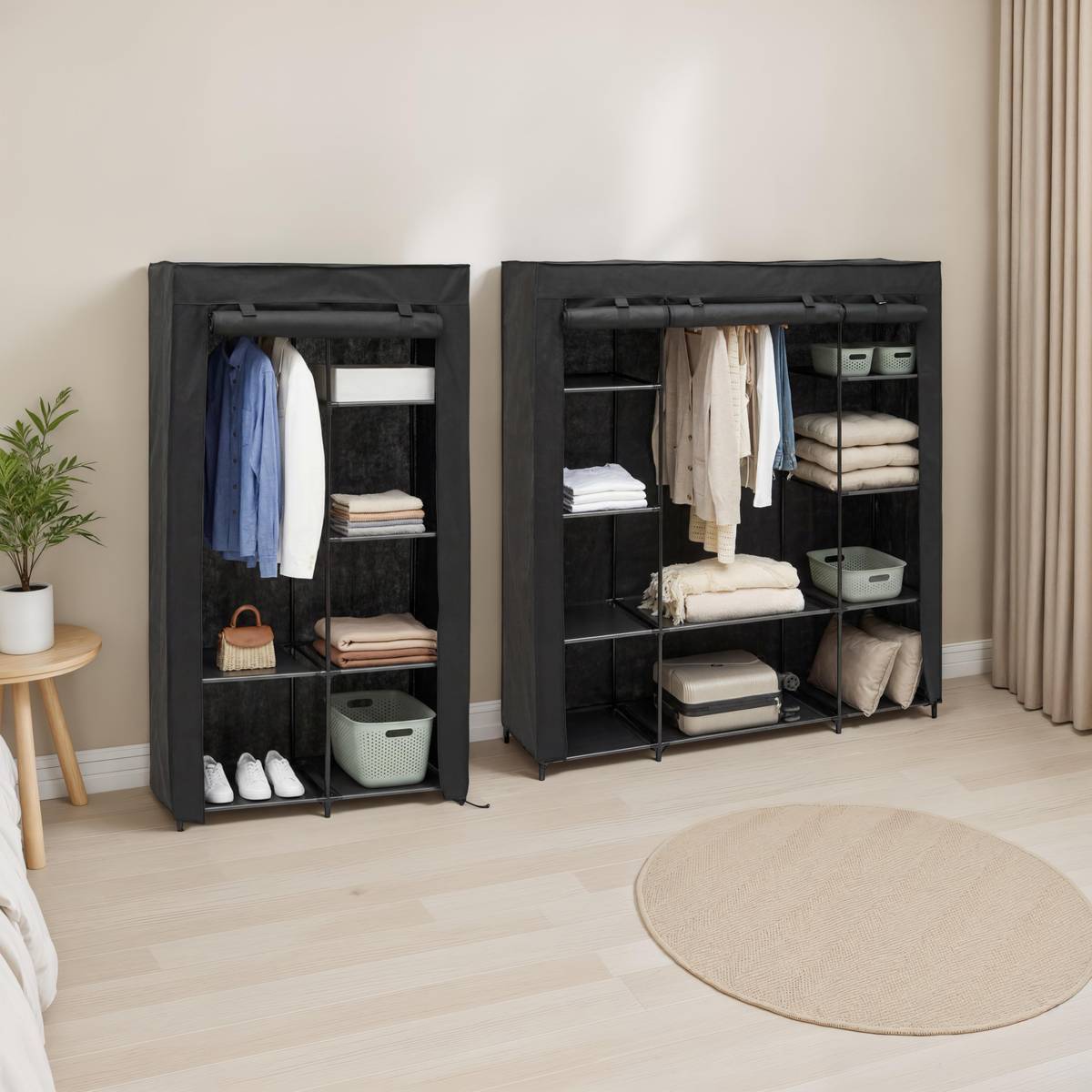Penderie Dressy rectangulaire 88x165cm noir