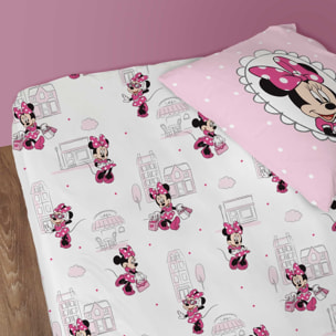 Drap-housse imprimé 100% coton, DISNEY HOME MINNIE SHOPPING