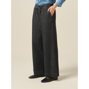 Oltre - Jeans joggers palazzo - Gris