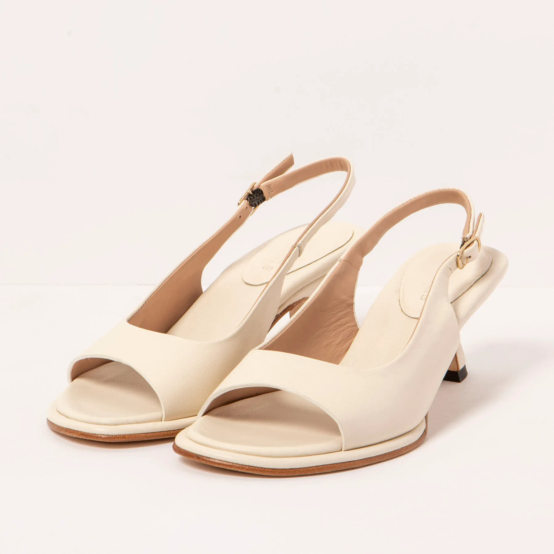 Sandalias con tacón S3165 NAPPA CREAM/ GLERA color Cream