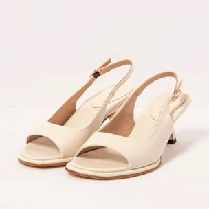 Sandalias con tacón S3165 NAPPA CREAM/ GLERA color Cream