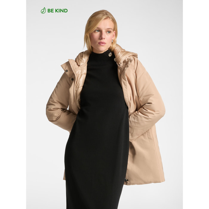 Elena Mirò - Parka in nylon reps antigoccia - Beige
