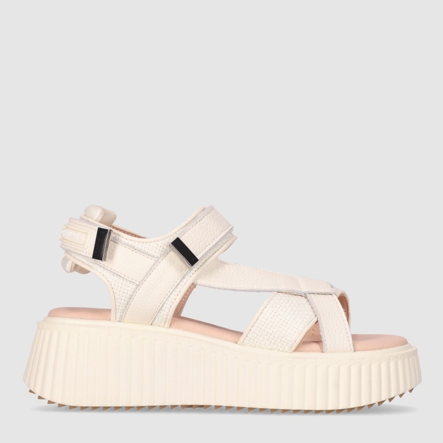 Sandalias de Tejido - Beig - Tacón: 5 cm