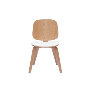 Chaises scandinaves en bois clair et blanc (lot de 2) BECK