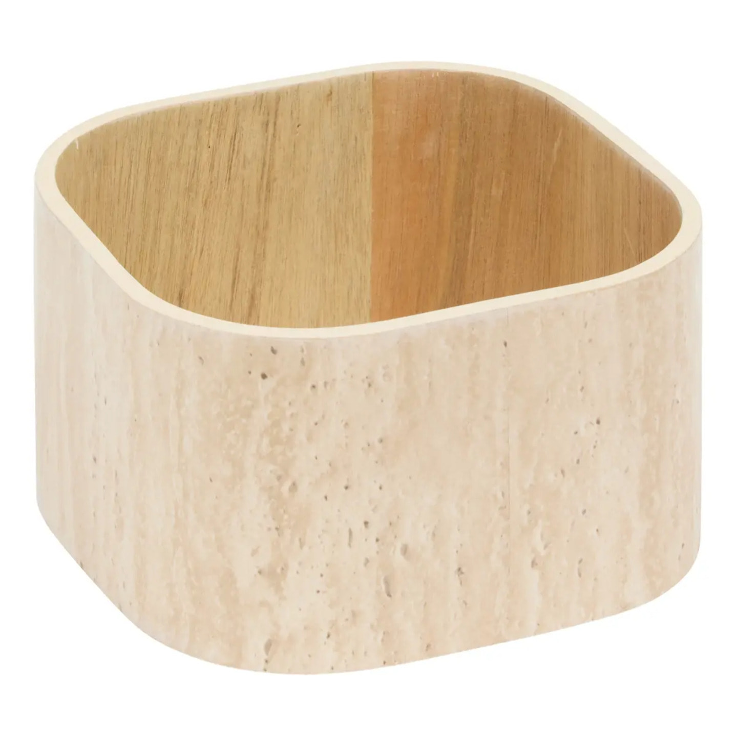 Lot de 2 boîtes déco Anaya L14/18cm beige