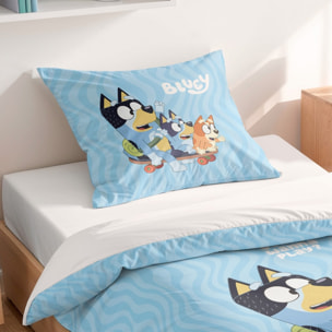 Funda cojin BLUEY con relleno 45x45 .