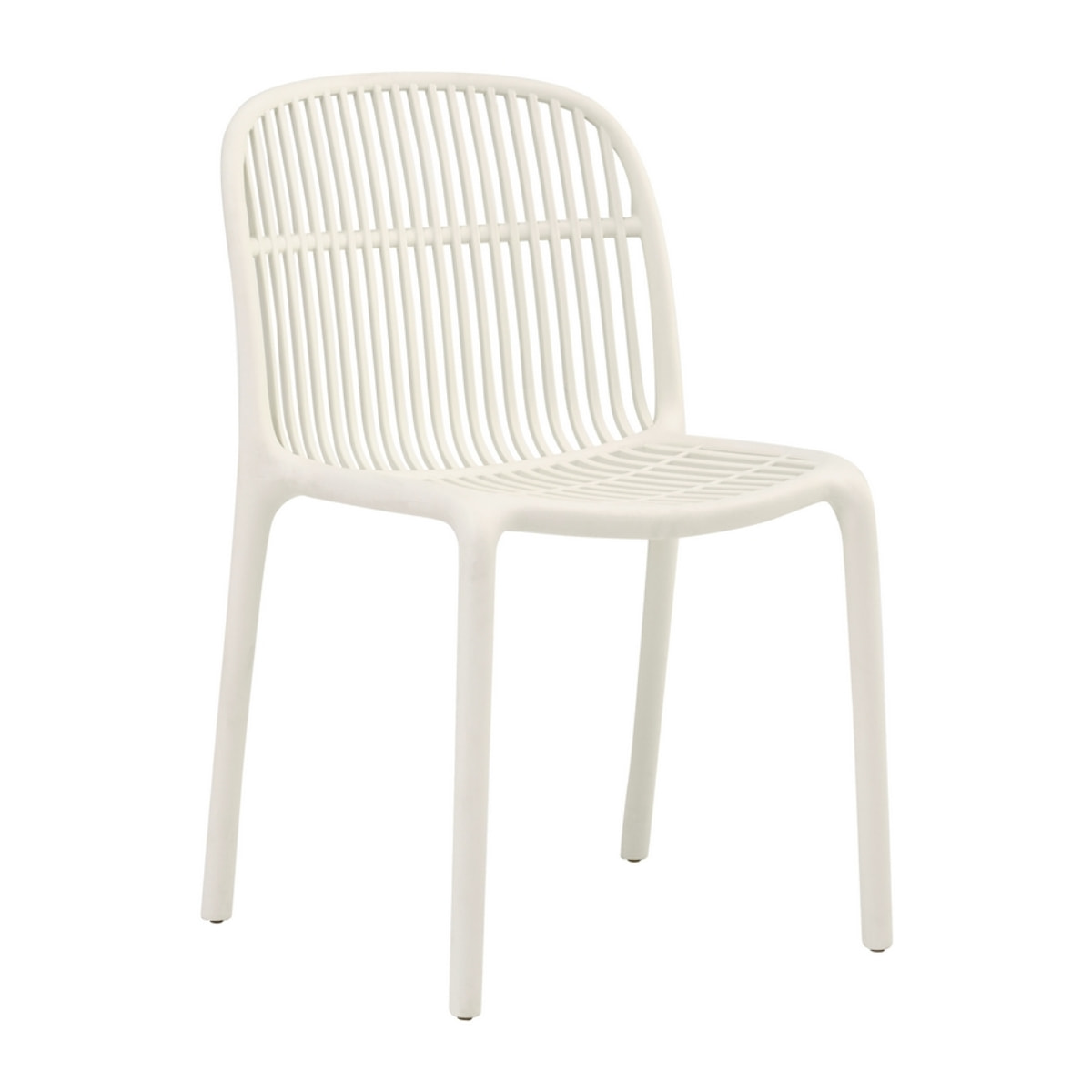 Set da 4 sedie da esterno bianca in polipropilene – Sintra