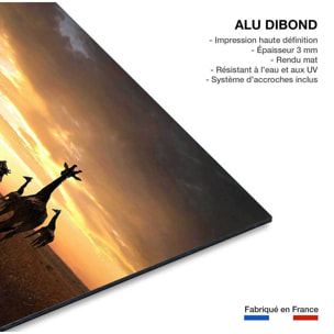 Tableau animaux girafe family Tableau alu Dibond