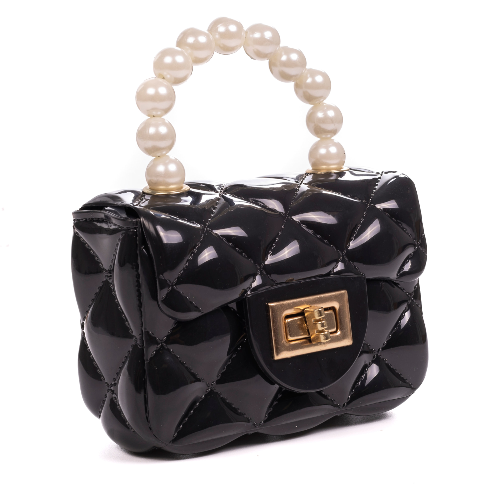 Villafalletto bolso de mano mini de pvc brillante.