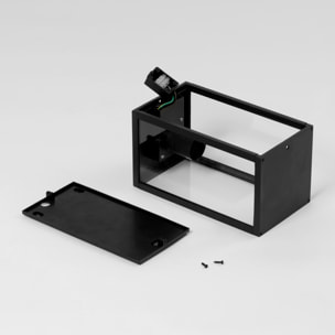FORLIGHT Pristol Apliqiue rectangular para bombilla E27 en color negro