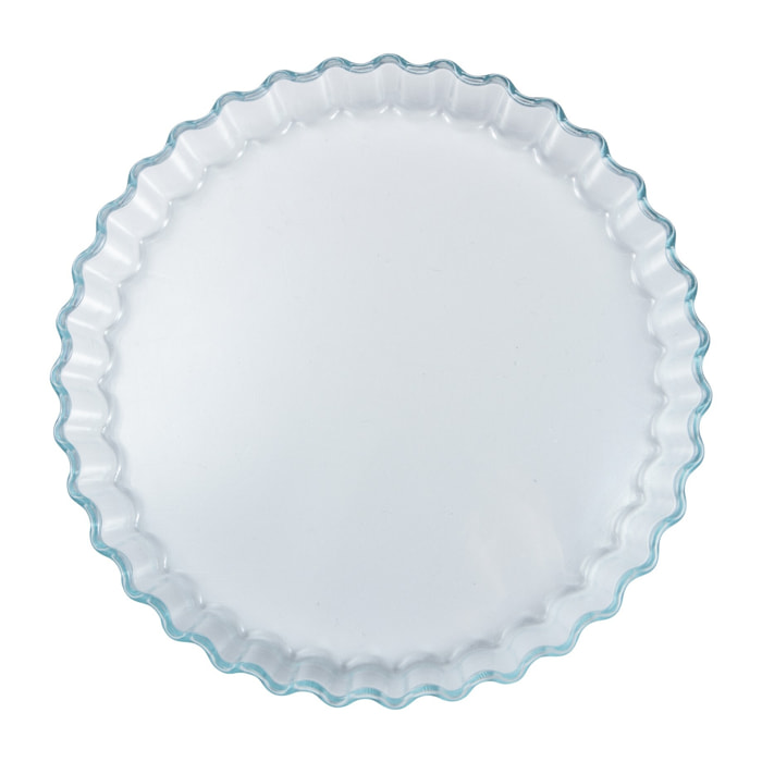 Molde para tarta ø27,5x3,7 cm - 1,3 l vidrio borosilicato, redondo con borde ondulado