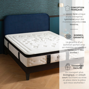 Ensemble Matelas Suite Divine & Sommier KIT15, 32 cm, Mémoire de Forme et Mousse Hypersoft, Technologie Tri-Lattes, Soutien Ferme