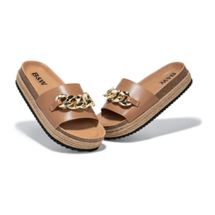 Sandalias Abiertas Plataforma Taupe B&W