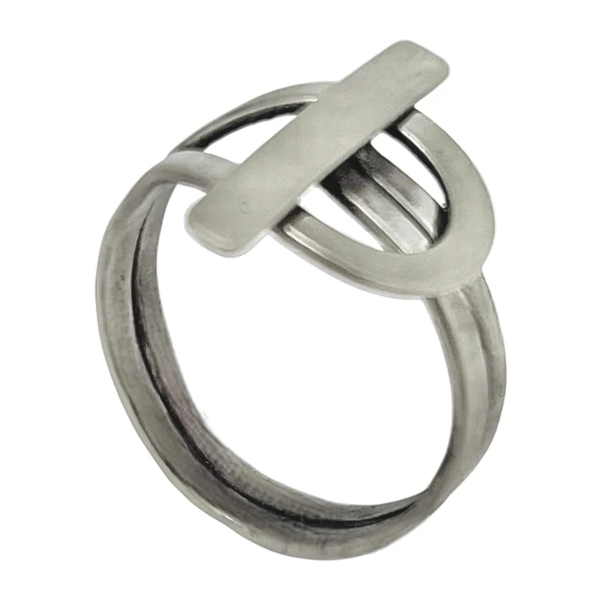 Anillo Cierre en latón chapado plata de ley 10µ