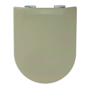 Abattant wood slim déclipsable uni - Ficelle