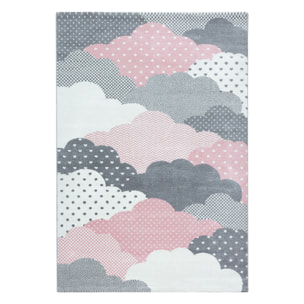 BAMBI - Tapis enfants à motif nuage rose