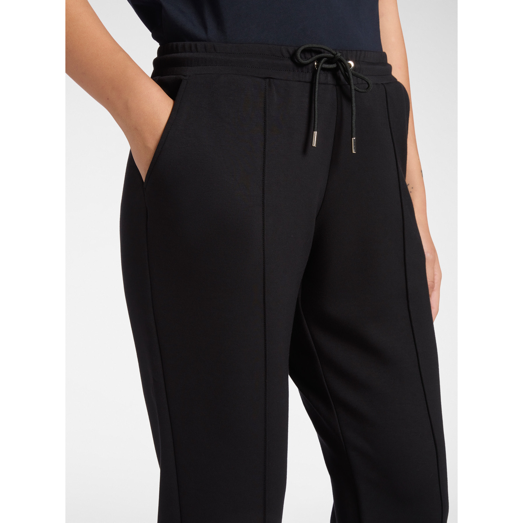 Elena Mirò - Pantaloni joggers in scuba - Nero