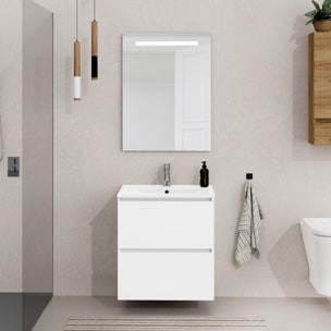 Conjunto mueble de baño SEA Alday, 60cm, Blanco Mate