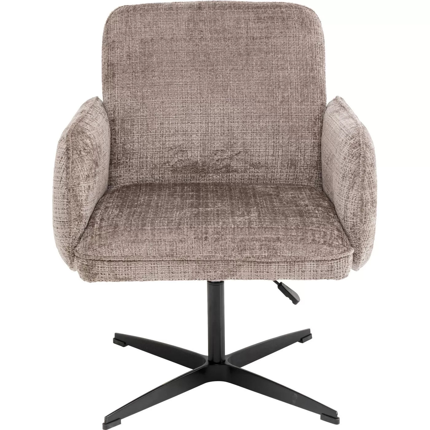 Chaise avec accoudoirs pivotante Tabea marron Kare Design