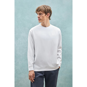 Camiseta blanca holgada con detalle Polo Club