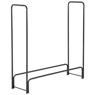 Soporte para Leña Estantería de Leña Herramienta Chimenea Metal carga 150kg