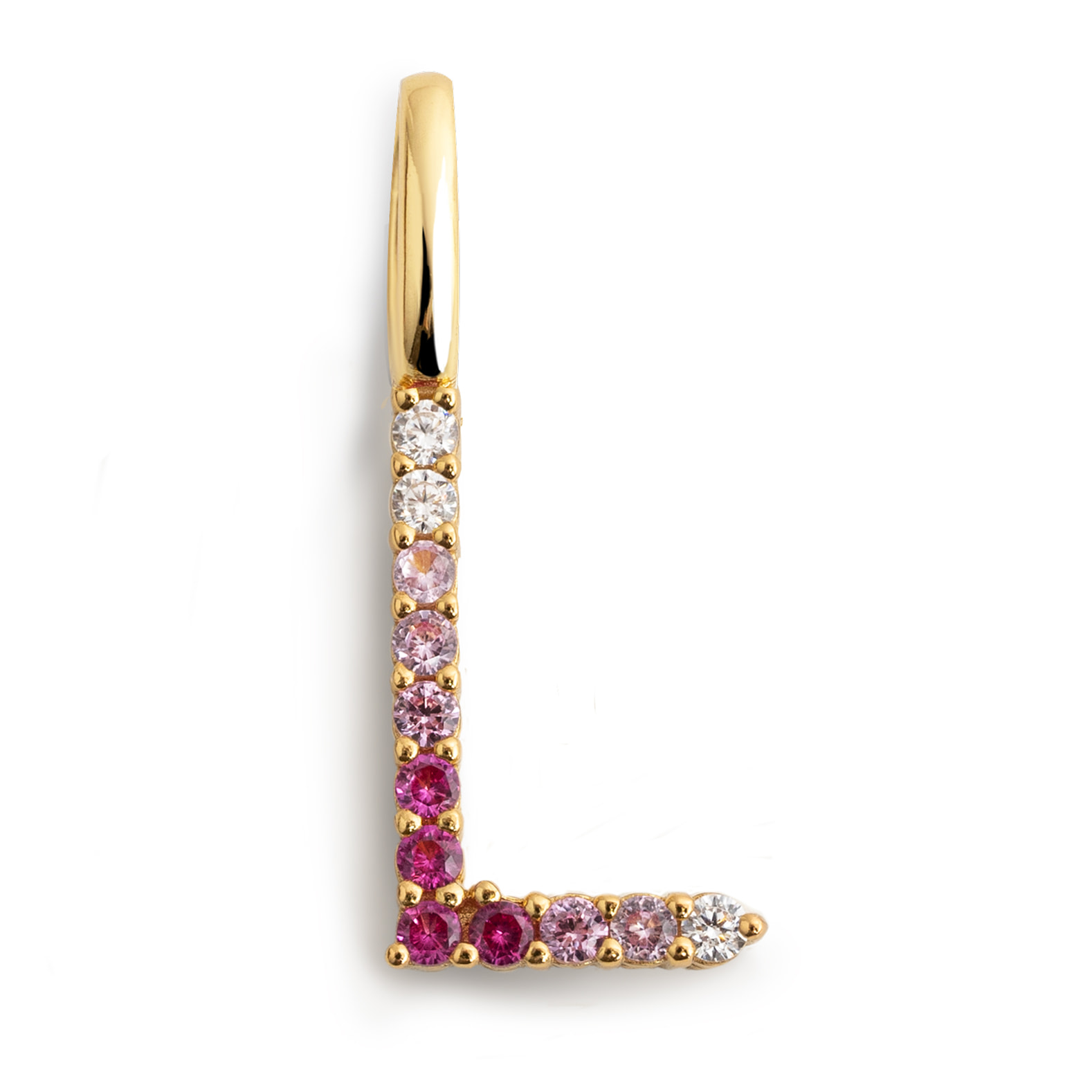 Charm Letter Spark Sakura Argento Placcato Oro