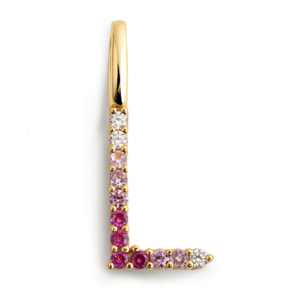 Charm Letter Spark Sakura Argento Placcato Oro