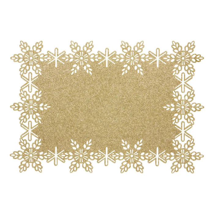 SET TABLE PAILLETTE OR 32X47CM