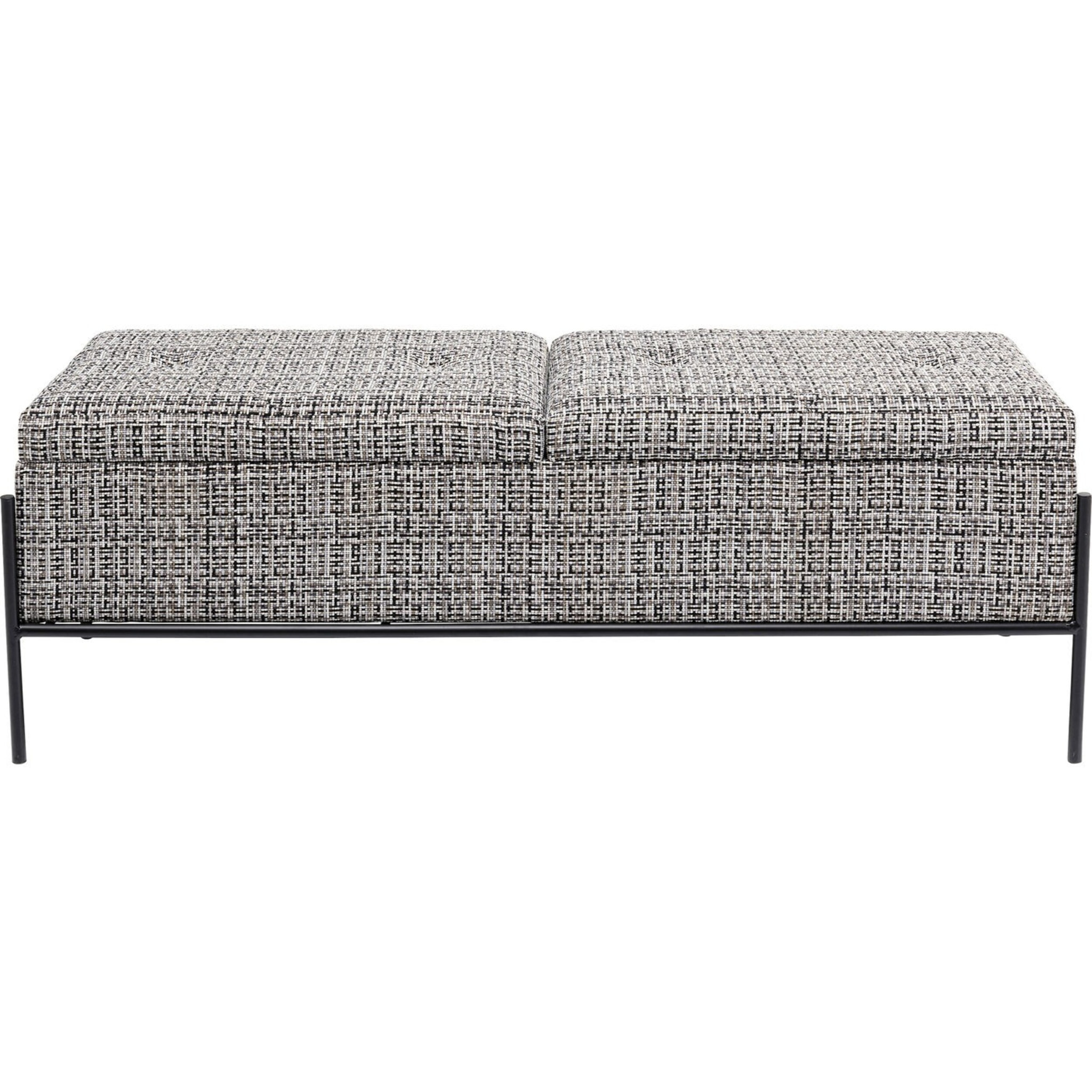 Banc-coffre Iceland blanc et noir Kare Design