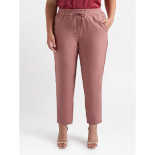 Fiorella Rubino - Pantaloni con bordi ricamati - Rosa cipria