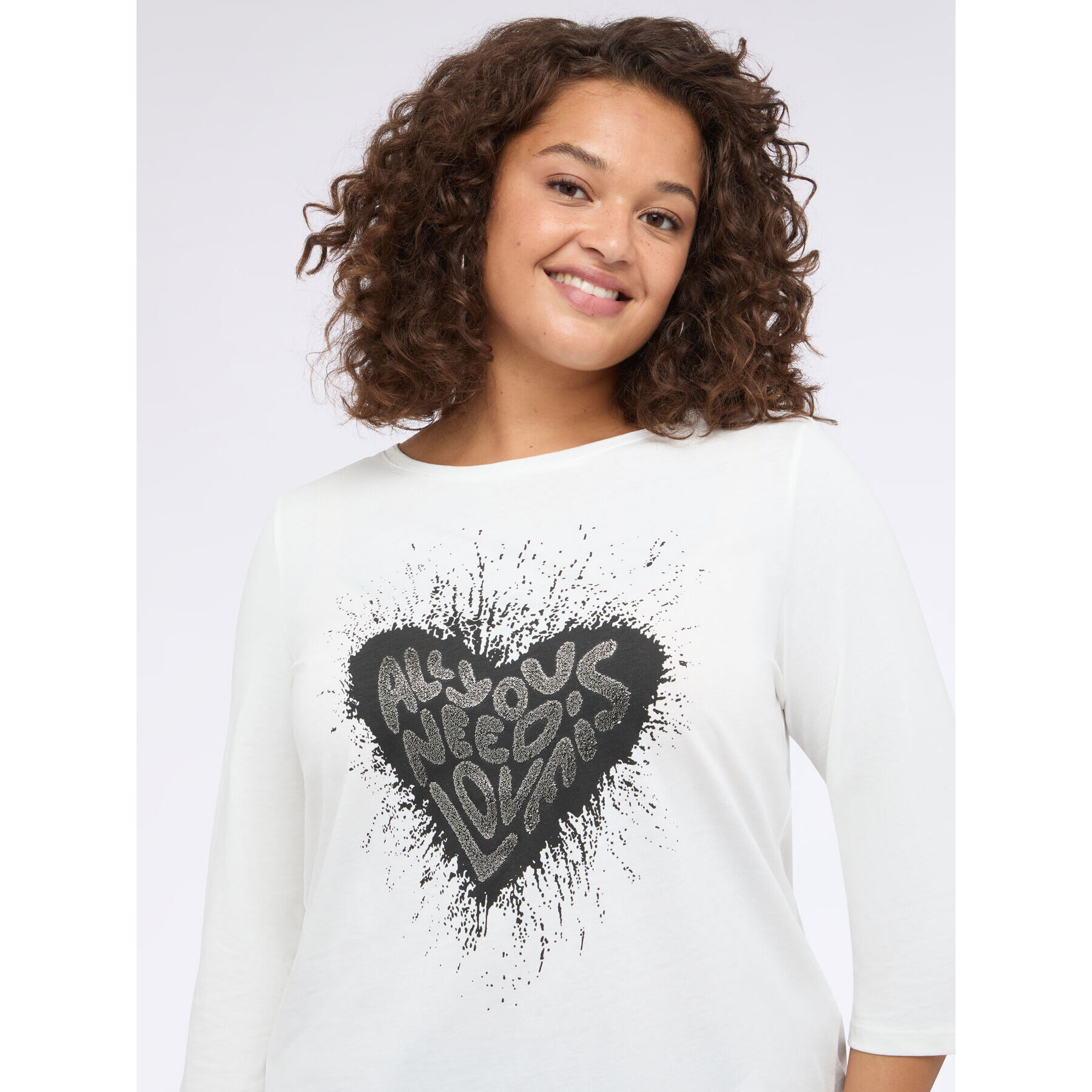 Fiorella Rubino - T-shirt in jersey con stampa rock - Bianco