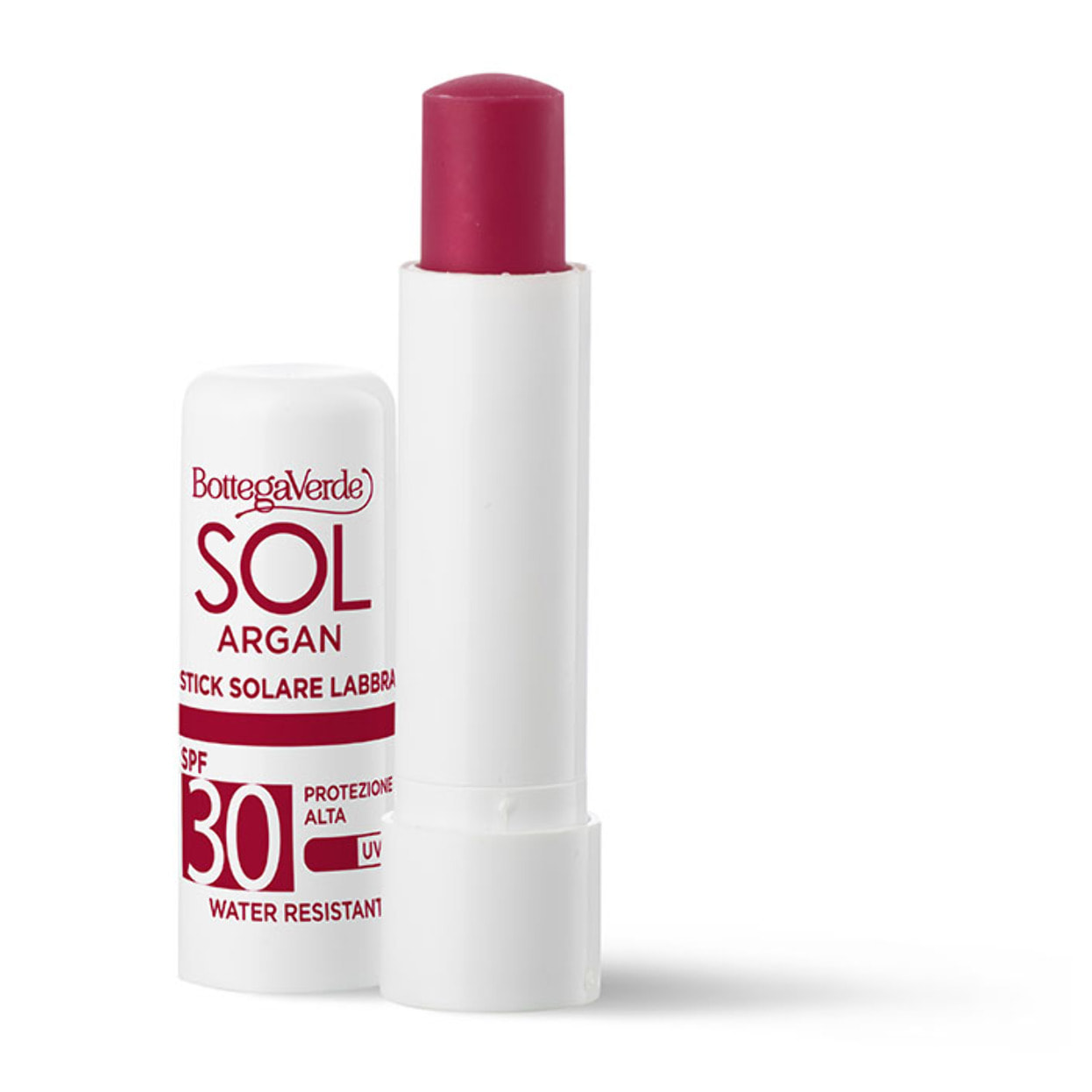 SOL Argan - Stick labbra solare  - tonalizza e protegge - con olio di Argan e Vitamina E - protezione alta SPF30 water resistant