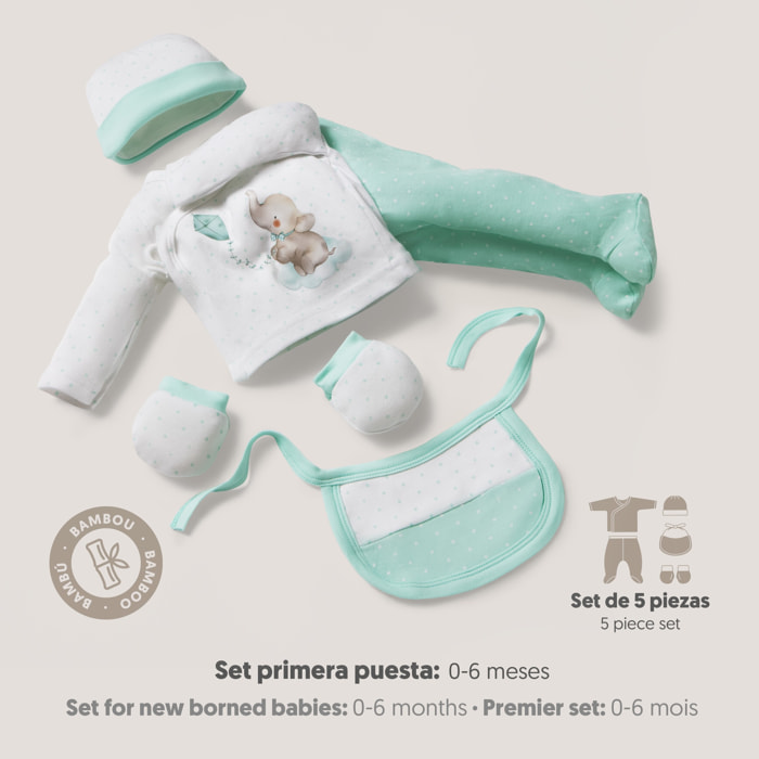 Set Primera Puesta 5 Pcs. Elefantito