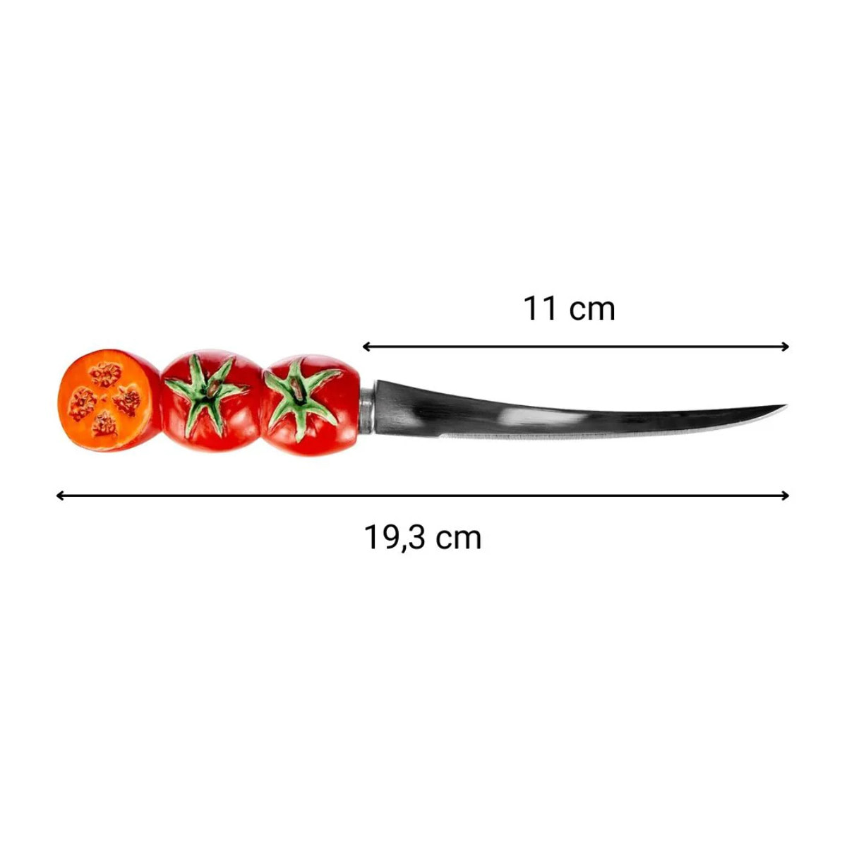 Lot de 4 couteaux à tomates lame crantée 11 cm Fackelmann