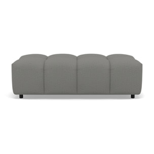 Adelaide - pouf en tissu texturé - Gris