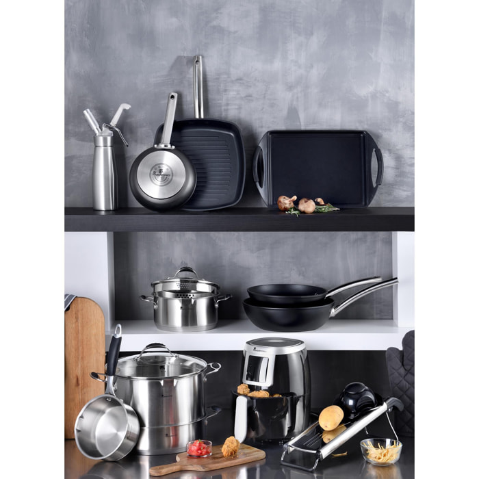 Pelador multiple en acero inoxidable foodies color negro masterpro