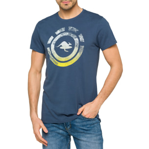 T-shirt in cotone 150 gr Hot Buttered Nahua Blu Indigo.