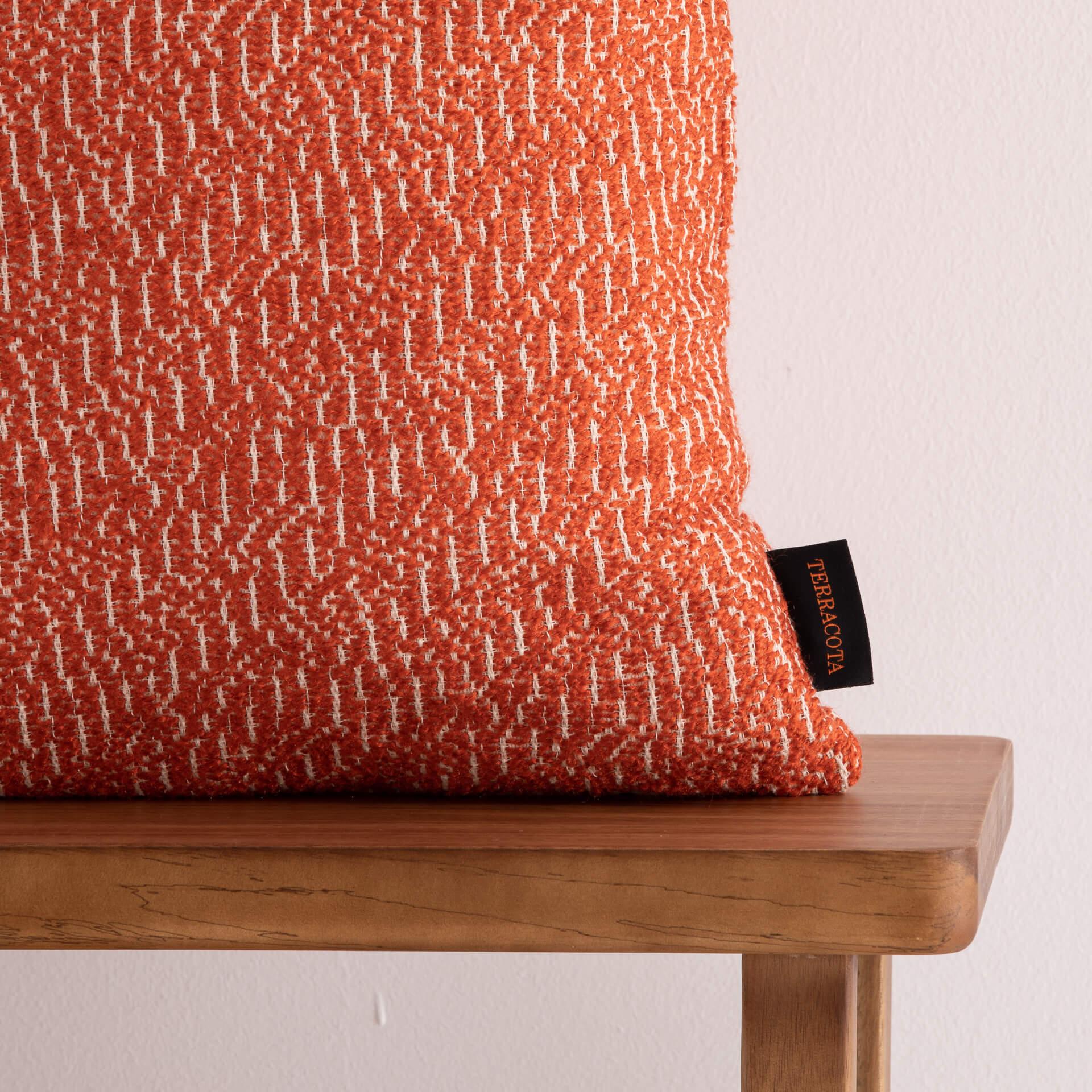 Housse de coussin jacquard 50x50 cm Benisa Orange