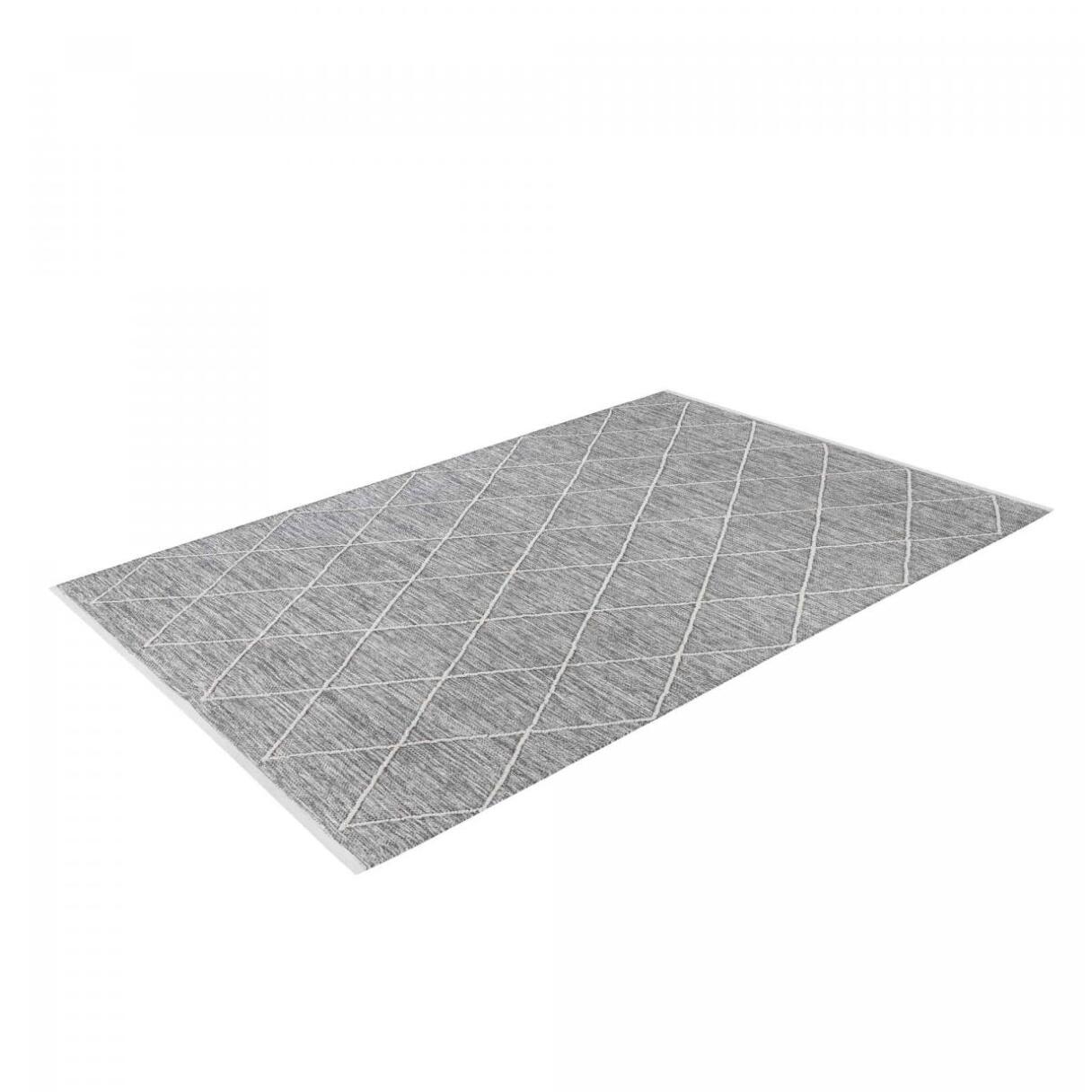 Tapis salon et chambre tissé en coton motif scandinave JABI