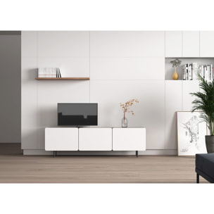 Bajo tv 3 puertas Biscuit nogal-blanco 54x180x44 cm
