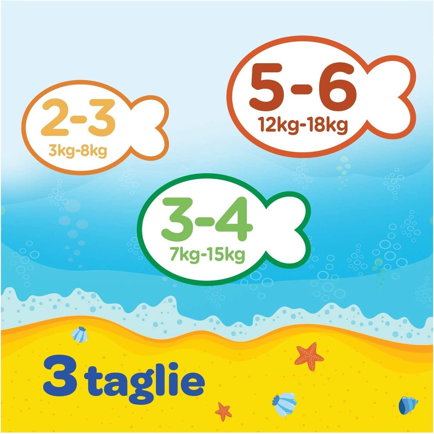 Huggies Litte Swimmers Pannolini Costumino Taglia 2/3 S - Pacco Grande da 20 Pannolini unisex Huggies