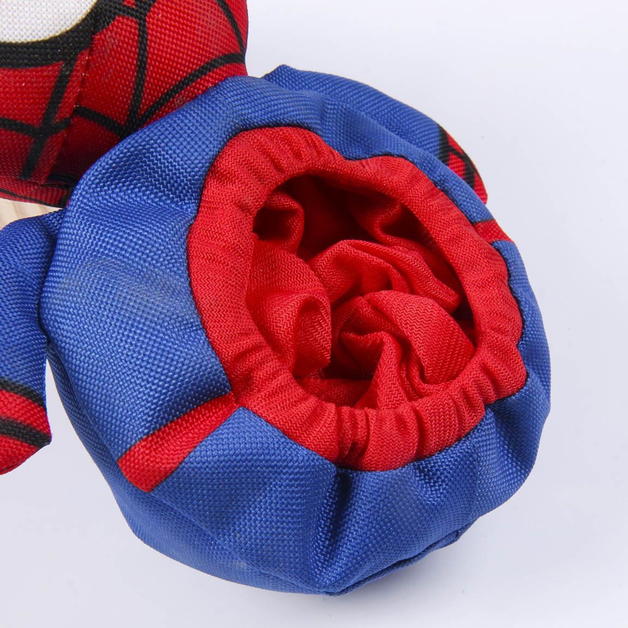 Peluche con mordedor para perros diseño spiderman