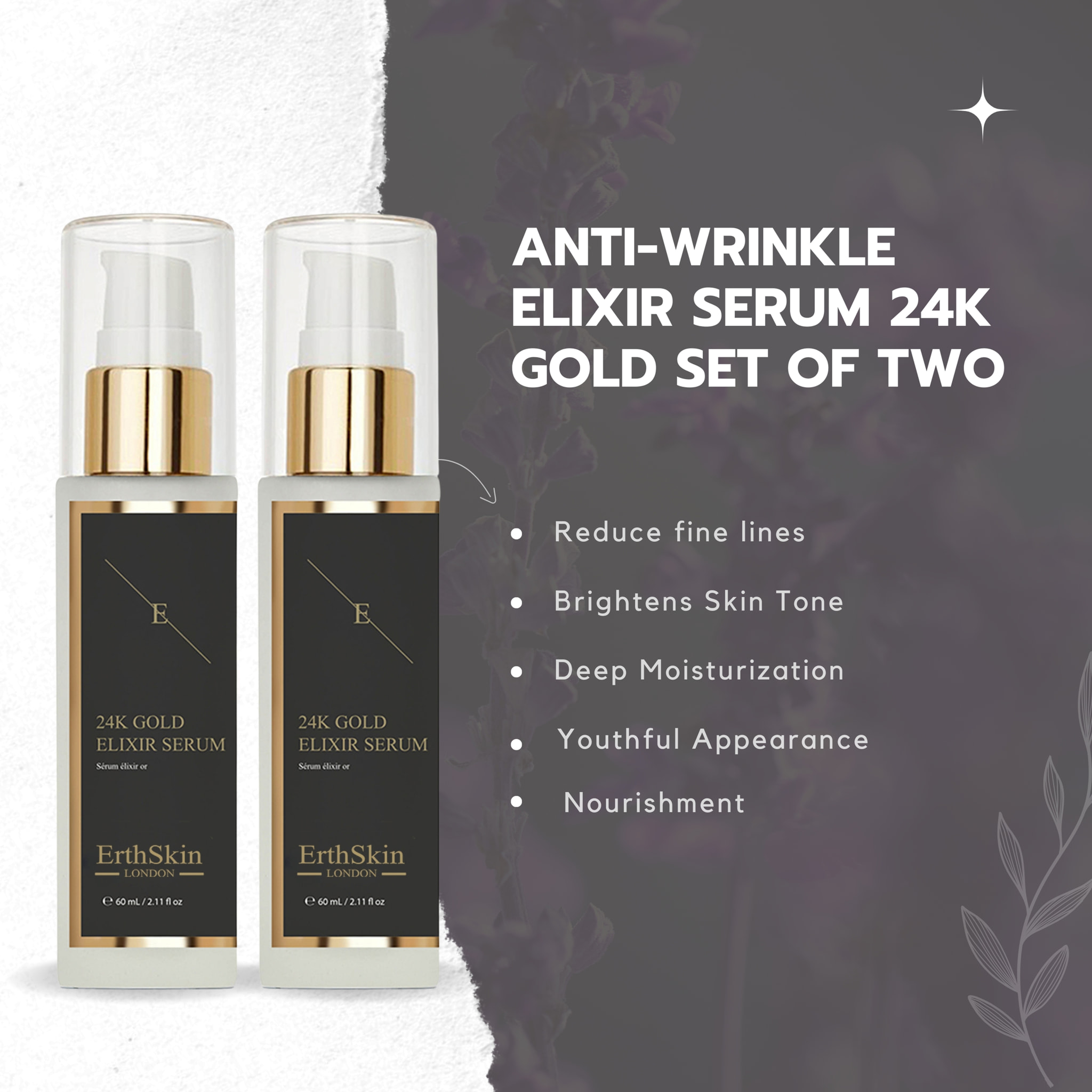 SERUM ELIXIR ANTIARRUGAS ORO 24K x 2