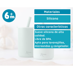 2 VASOS EN SILICONA SAGE CON PAJITA